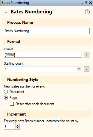Bates Numbering